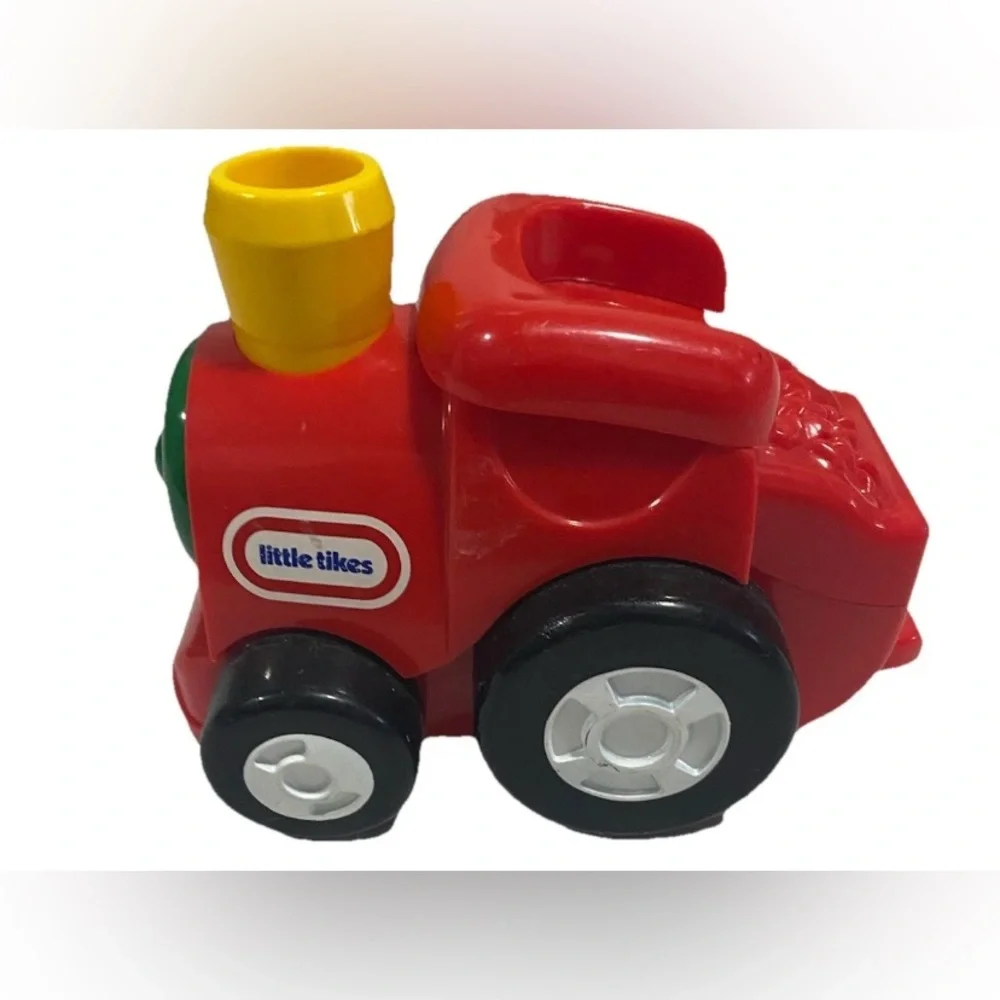 Little Tikes Vintage Toddler Zoo Animal Toy Train Set Red Purple Yellow